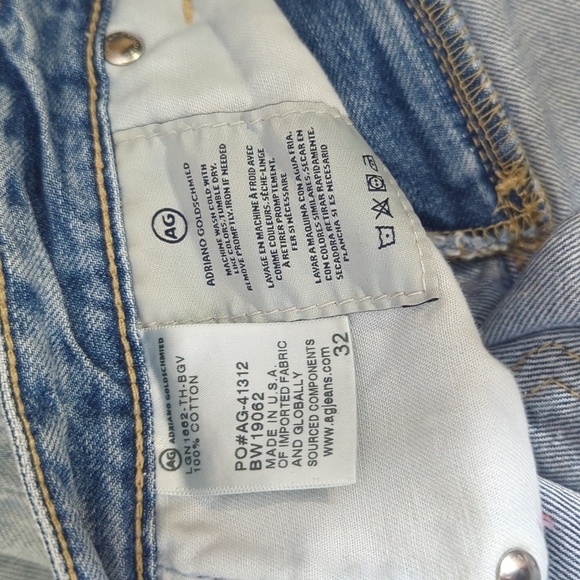 Adriano Goldschmiede The Jodi Crop High Rise Slim Flare Distressed Hem Jeans W32 - Picture 13 of 16